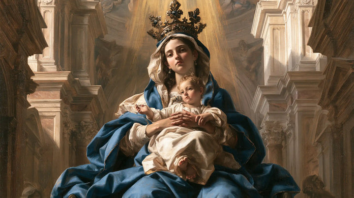 Virgin Mary and Child Jesus - Sacred Monumental View · Landscape n° 14