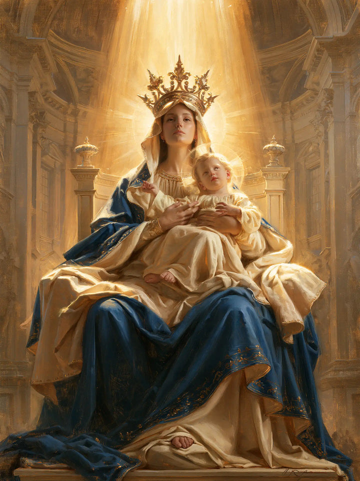 Virgin Mary and Child Jesus - Sacred Monumental View · Portrait n° 35
