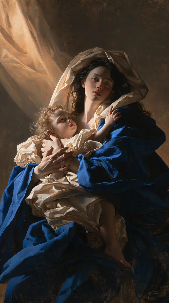 Virgin Mary and Child Jesus - Theatrical Baroque · Portrait n° 4